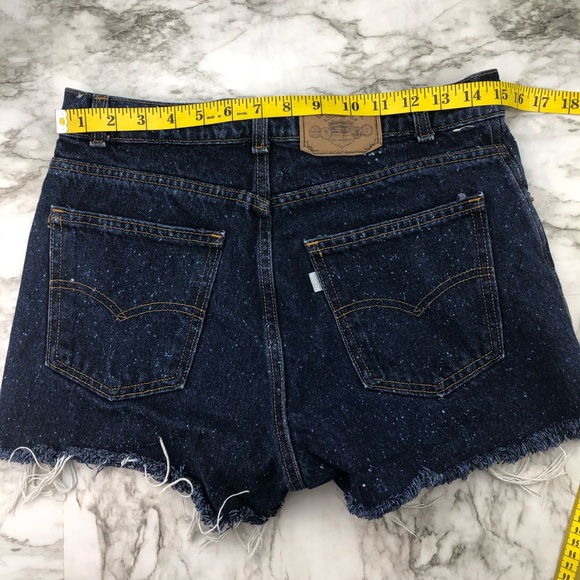 Vintage Levi Cut Off Distressed Jean Shorts Silver - Picture 7 of 7